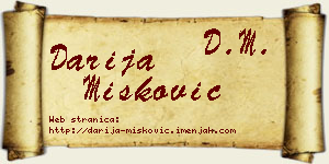 Darija Mišković vizit kartica